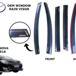 TOYOTA INNOVA 2016-2024 DOOR VISOR BLACK INJECTION