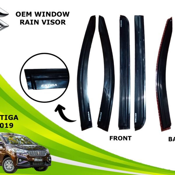 SUZUKI ERTIGA 2019-2024 DOOR VISOR BLACK INJECTION