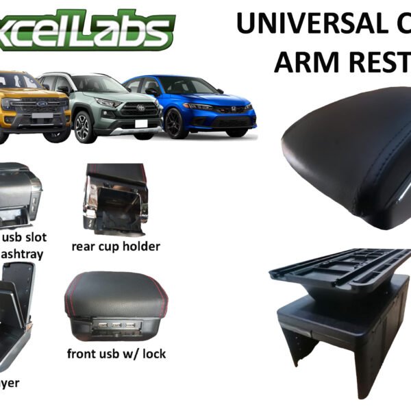 UNIVERSAL ARM REST / CONSOLE BOX (BLACK STITCHES)