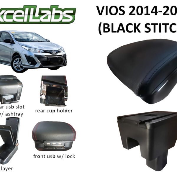 VIOS 2014-2019 ARM REST (BLACK STITCH)