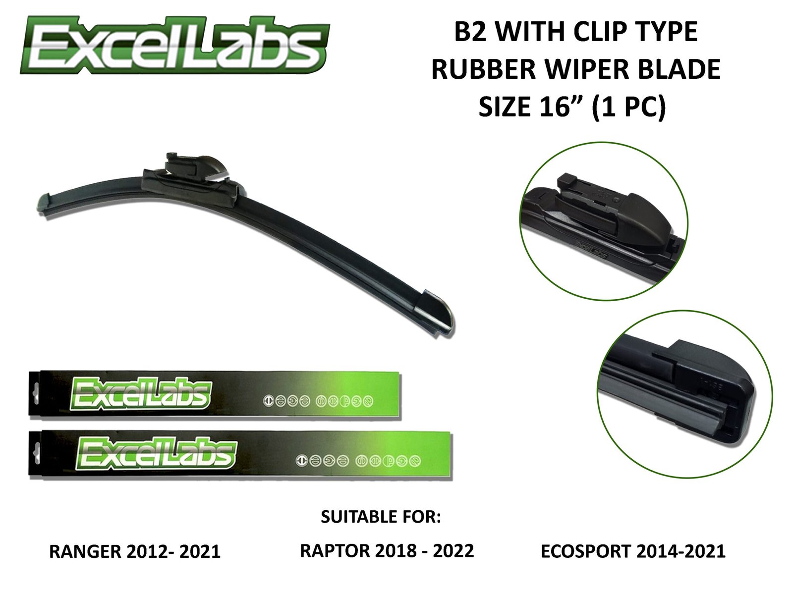 EXCELLABS RUBBER WIPER SIZE 16" (B2 WITH CLIP)