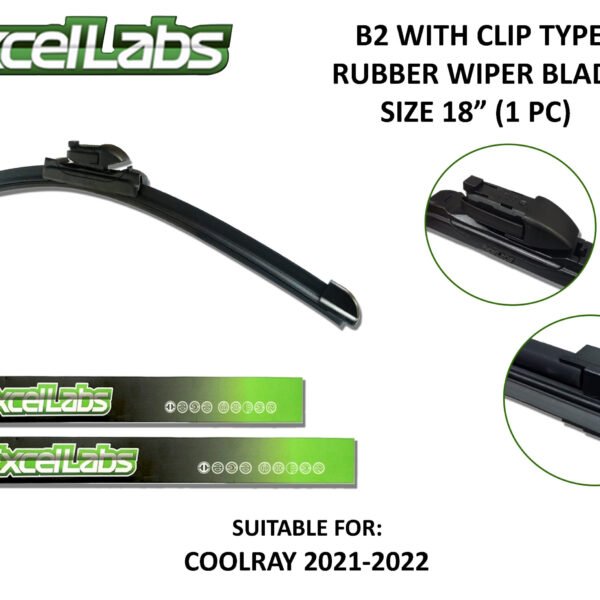 EXCELLABS RUBBER WIPER BLADE SIZE 18" (B2 WITH CLIP)