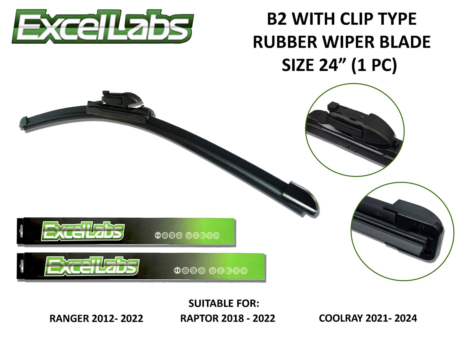 EXCELLABS RUBBER WIPER SIZE 24" (B2 WITH CLIP)