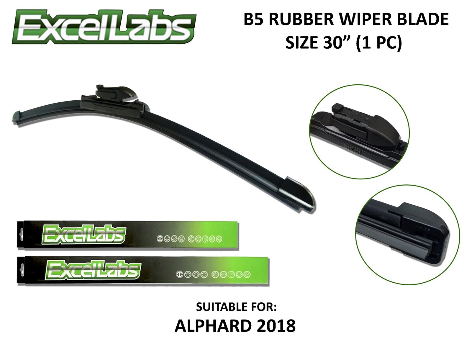 EXCELLABS RUBBER WIPER BLADE SIZE 30" (B5)
