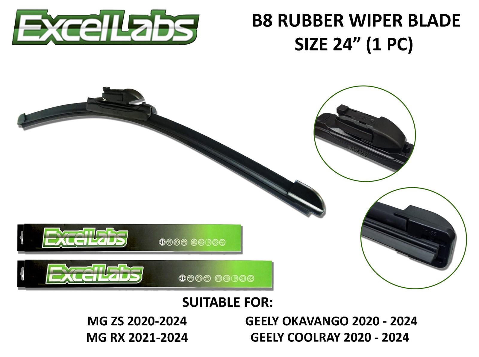 EXCELLABS RUBBER WIPER BLADE SIZE 24" (B8)