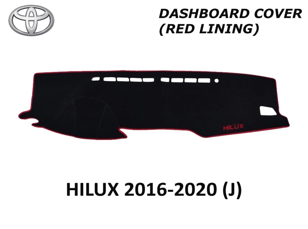 TOYOTA HILUX 2016-2021 DASH BOARD COVER (RED LINING)