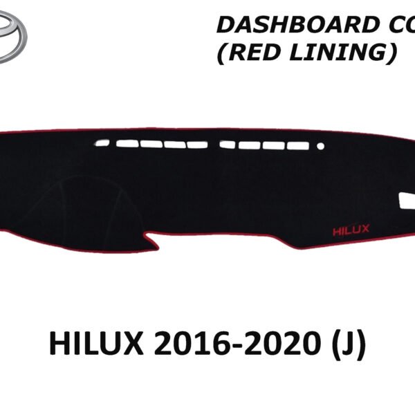 TOYOTA HILUX 2016-2021 DASH BOARD COVER (RED LINING)