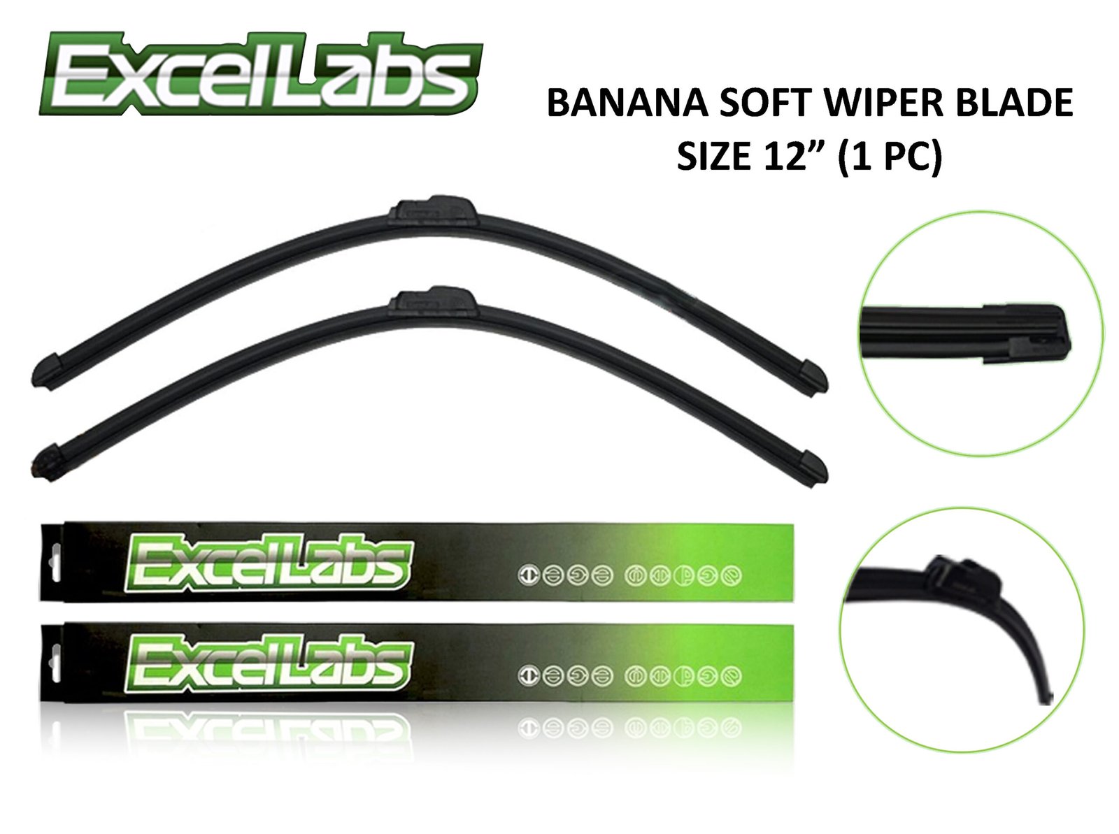 EXCELLENT WIPER RUBBER SIZE 12" (FRONT)