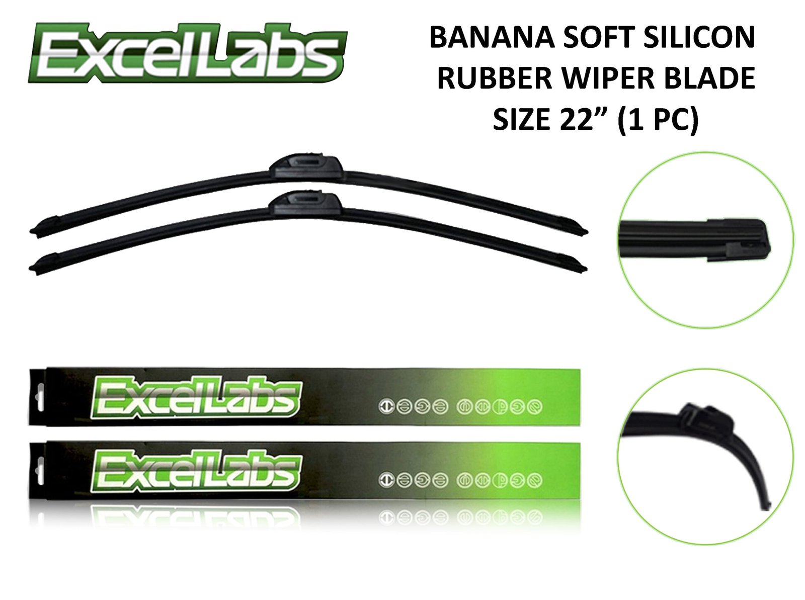 EXCELLENT WIPER SILICON RUBBER SIZE 22" (FRONT)