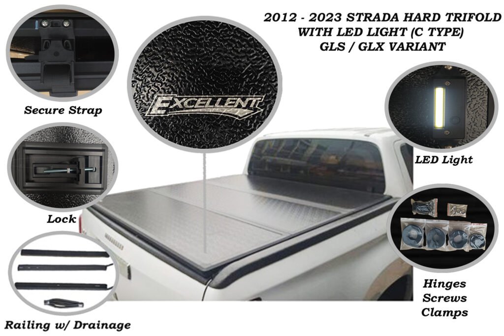 STRADA 2012-2023 HARD TRIFOLD WITH LED LIGHT C TYPE GLS AND GLX VARIANTS