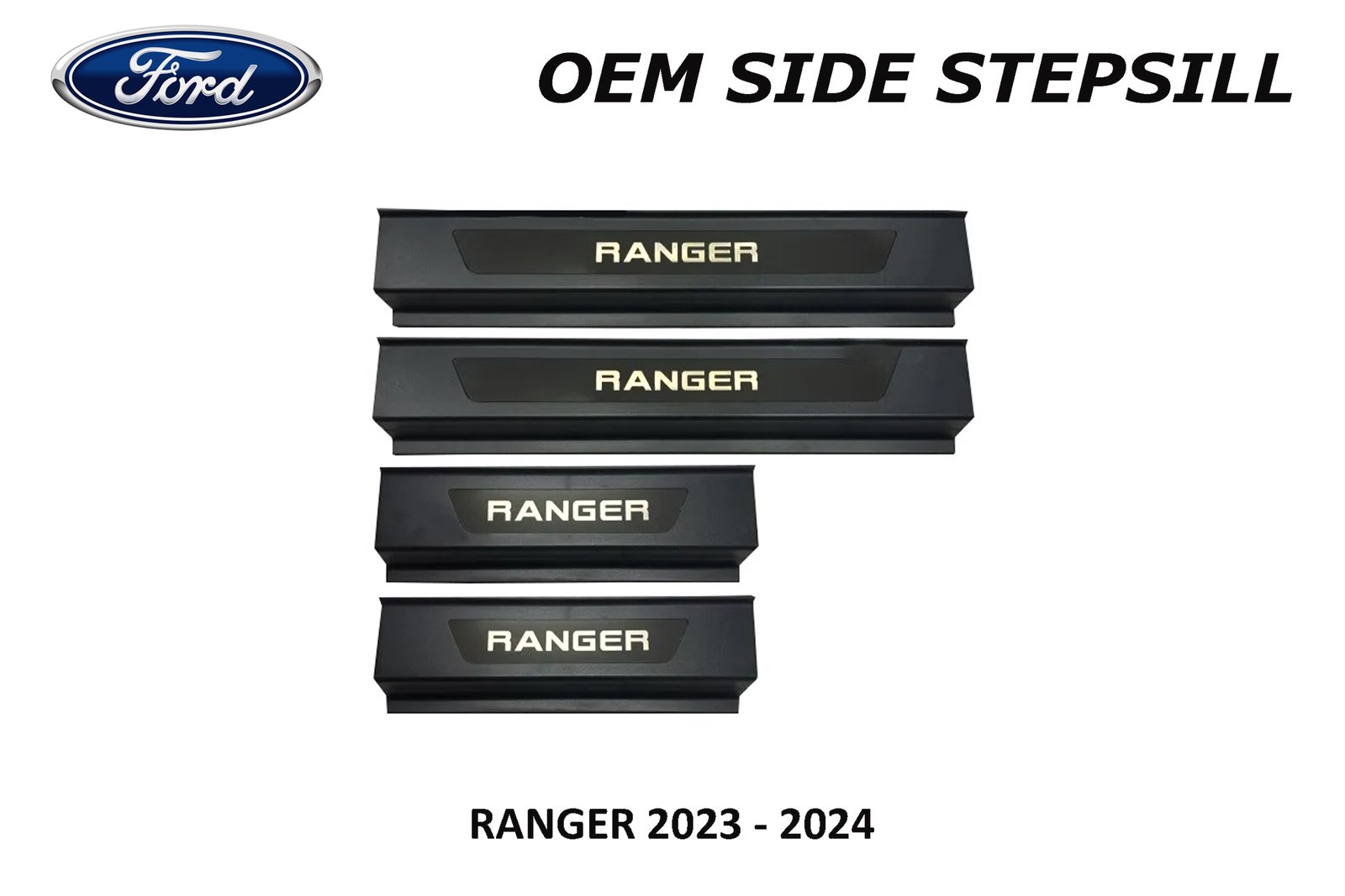 RANGER 2023 - 2024 SIDE STEPSILL WITH LOGO  NO LED