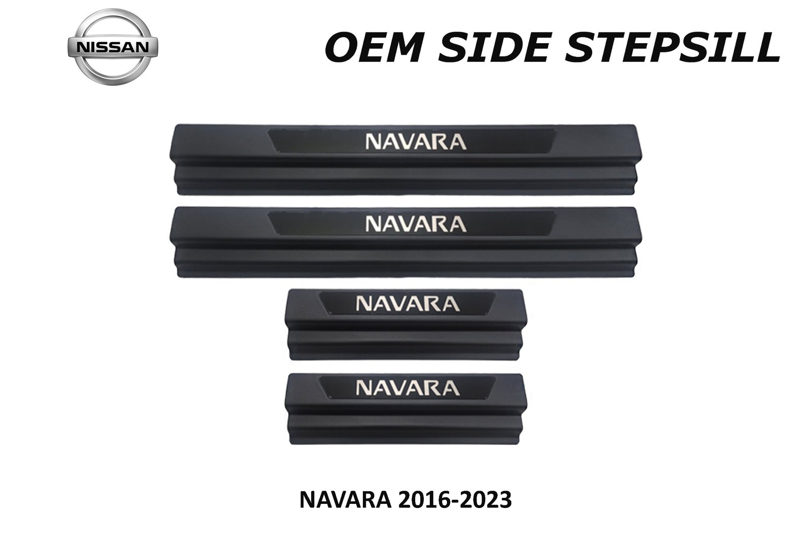 NAVARA 2016 - 2023 SIDE STEPSILL WITH LOGO NO LED