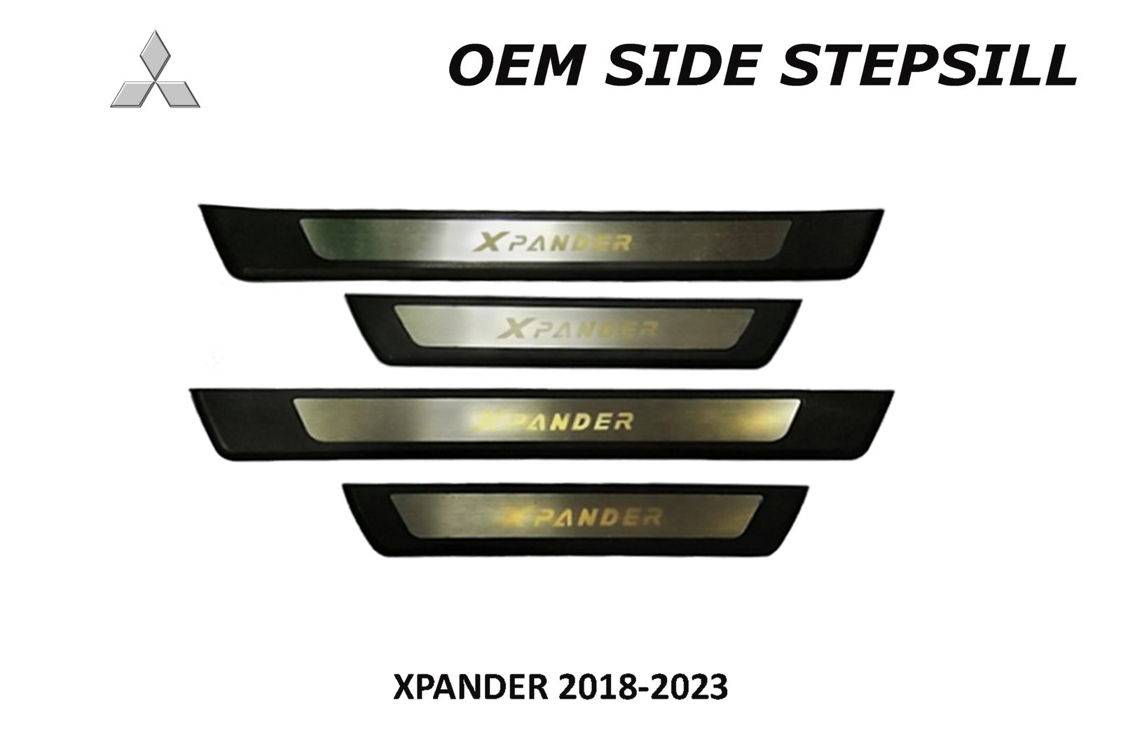 XPANDER 2018 - 2023 SIDE STEPSILL IN AND OUT WITH LOGO NO LED