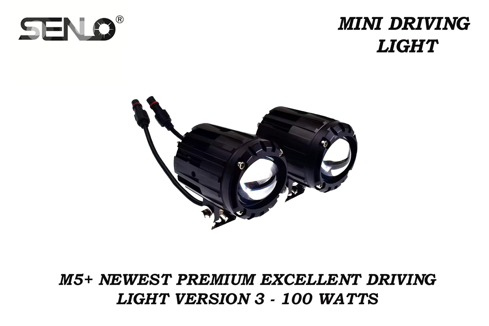 SENLO MINI DRIVING LIGHT: M5+ NEWEST PREMIUM EXCELLENT DRIVING LIGHT VERSION 3 - 100 WATTS