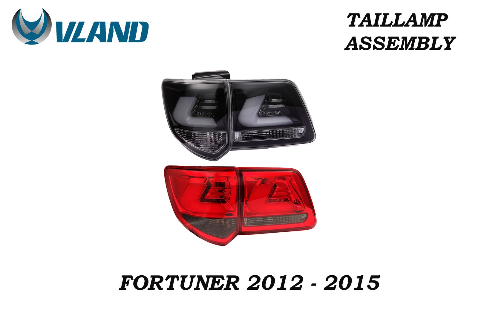 FORTUNER 2012 - 2015 TAILLIGHT RED & CLEAR VLAND