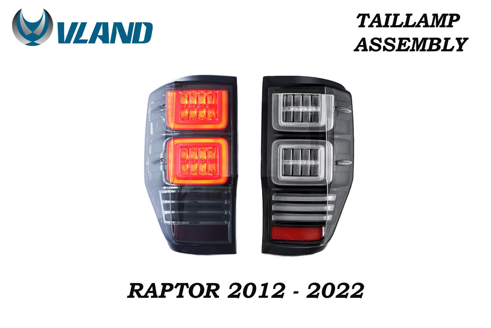 RAPTOR 2012 - 2022 VLAND TAIL LIGHT ASSEMBLY SMOKE VERSION 1