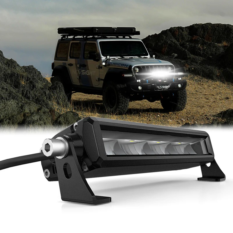 Rock Series 8 Inch Single Row LED Off-Road Light Bar High Power with Bracket