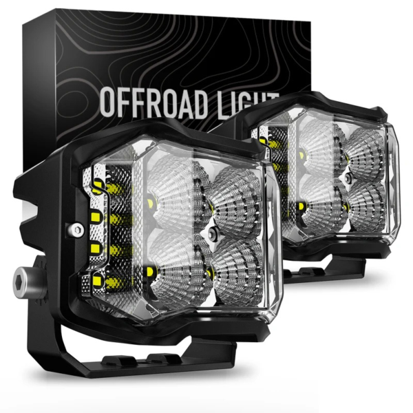 Rock Series | 4-Inch LED Pod Lights Auxiliary Lights with Side Lights 2