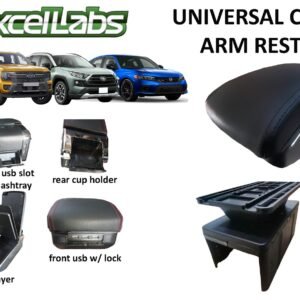 UNIVERSAL ARM REST / CONSOLE BOX (BLACK STITCHES)
