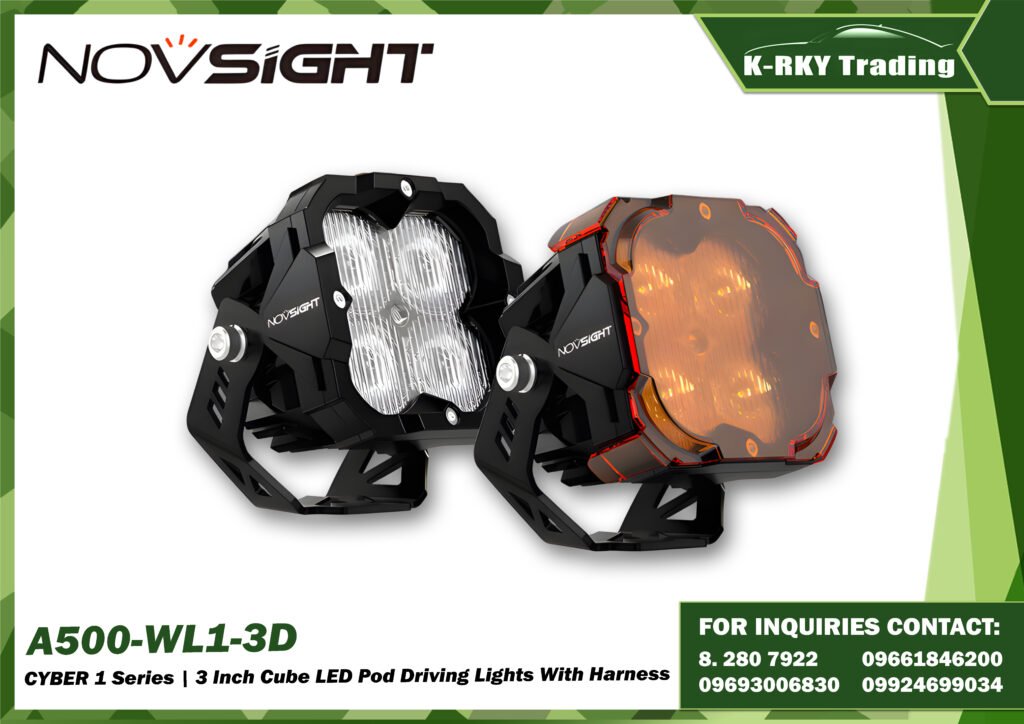 CYBER 1 Series | 3 Inch Cube LED Pod Driving Lights With Harness