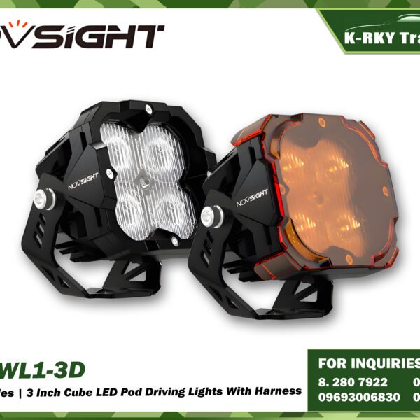 CYBER 1 Series | 3 Inch Cube LED Pod Driving Lights With Harness
