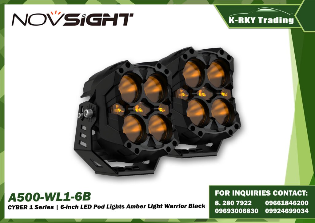 cyber-1-series-6-inch-led-pod-lights-amber-light-warrior-black