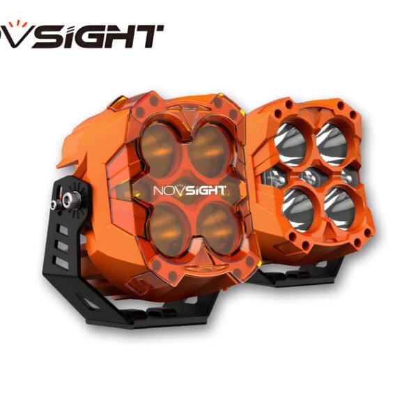 CYBER 1 Series | 6-inch LED Pod Lights White and Amber Light Cyber Orange