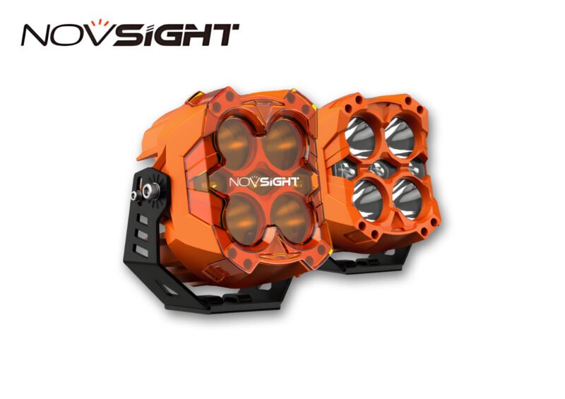 CYBER 1 Series | 6-inch LED Pod Lights White and Amber Light Cyber Orange