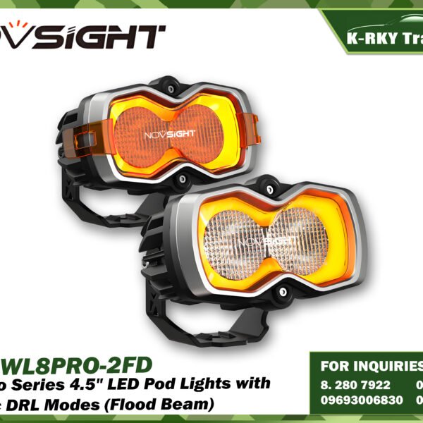 HALO Pro Series 4.5" LED Pod Lights with Dynamic DRL Modes (Flood Beam)