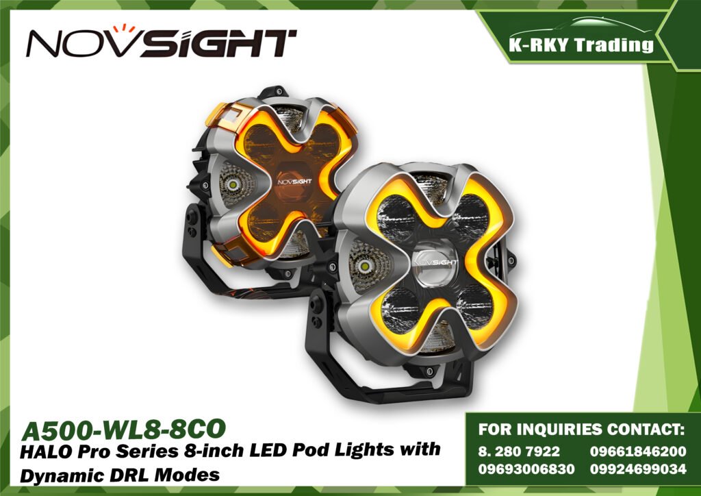 HALO Pro Series 8-inch LED Pod Lights with Dynamic DRL Modes