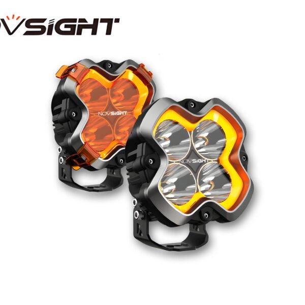 HALO Series 6" LED Pod Lights with DRL 48W Twin Light Kit System Pair (Spot Beam)