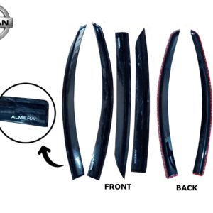 NISSAN ALMERA 2016-2021 DOOR VISOR BLACK INJECTION