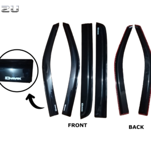 KQD-2117BK-scaled-1.png ISUZU DMAX 2021-2024 DOOR VISOR BLACK INJECTION