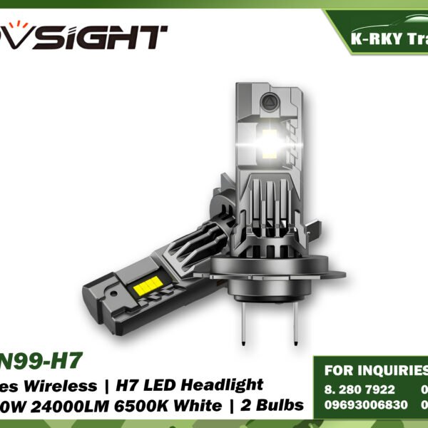 N99 Series Wireless | H7 LED Headlight Bulbs 100W 24000LM 6500K White | 2 Bulbs