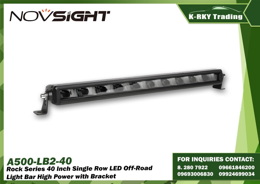 Rock Series 40 Inch Single Row LED Off-Road Light Bar High Power with Bracket (1) A500-LB2-40