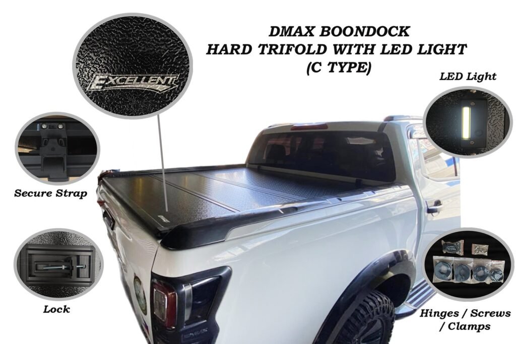 ISUZU DMAX BOONDOCK 2021 - 2025 HARD TRIFOLD WITH LED LIGHT (C TYPE)