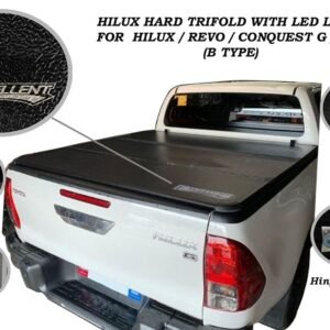 TOYOTA HILUX / REVO / CONQUEST G / J / E 2016 - 2024 AND HILUX GRS 2024 HARD TRIFOLD WITH LED (B TYPE)