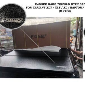 FORD RANGER XLT / XLS / XL / RAPTOR / TURBO SPORT 2023 - 2025 HARD TRIFOLD WITH LED LIGHT (B TYPE)