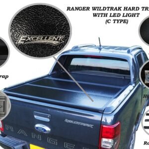 FORD RANGER WILDTRAK 2018 - 2022 HARD TRIFOLD WITH LED LIGHT (C TYPE)