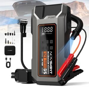 All-in-One Emergency Car Jump Starter with Tire Inflator and Air Pump 6000A
