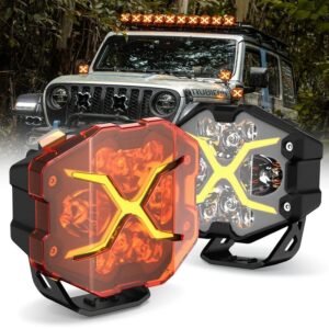 X-Series 4-inch LED Off-road Pod Light Driving Beam with Bluetooth Switch Panel