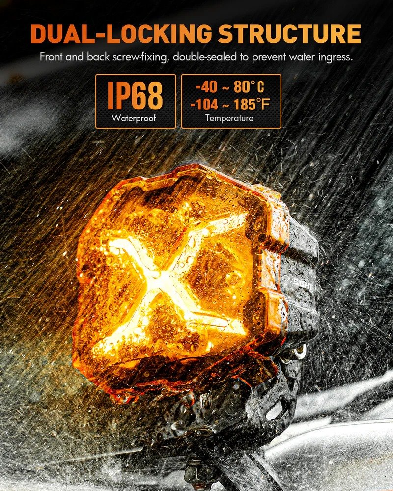 X-Series 4-inch LED Off-road Pod Light Driving Beam with Bluetooth Switch Panel