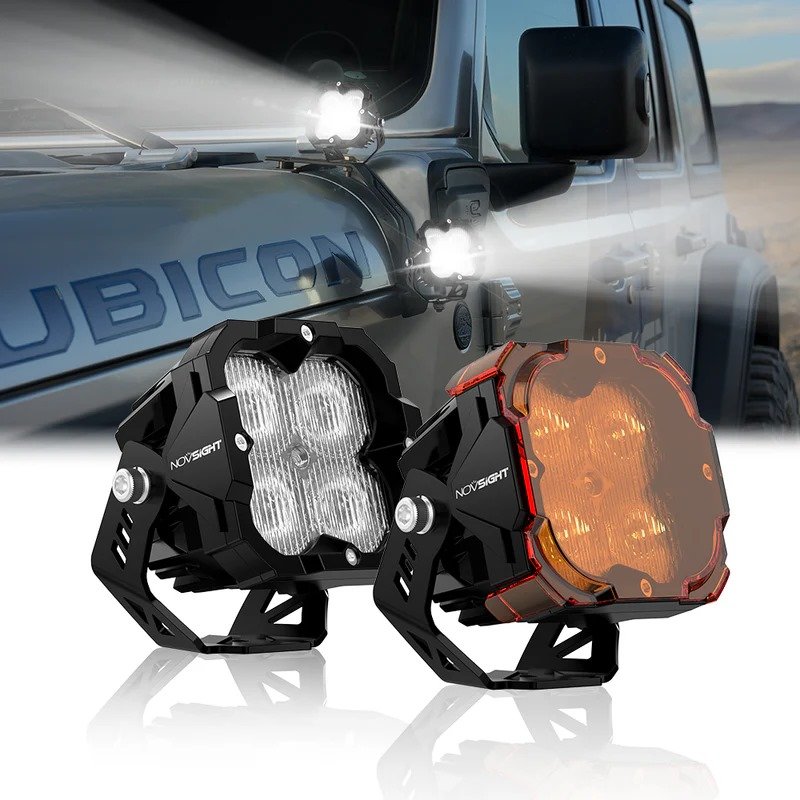 CYBER 1 Series | 3 Inch Cube LED Pod Driving Lights With Harness