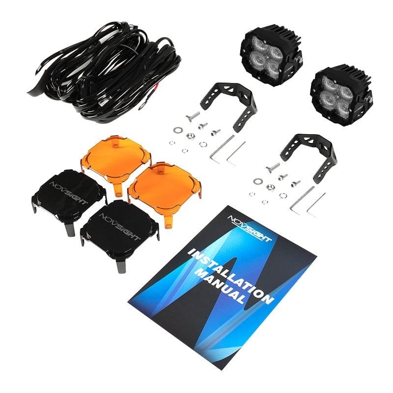 CYBER 1 Series | 3 Inch Cube LED Pod Driving Lights With Harness