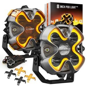 HALO Pro Series 8-inch LED Pod Lights with Dynamic DRL Modes