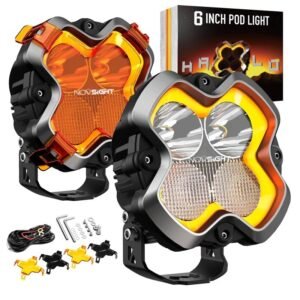 HALO Pro Series 6" LED Pod Lights with Dynamic DRL Modes (Combined Beam)
